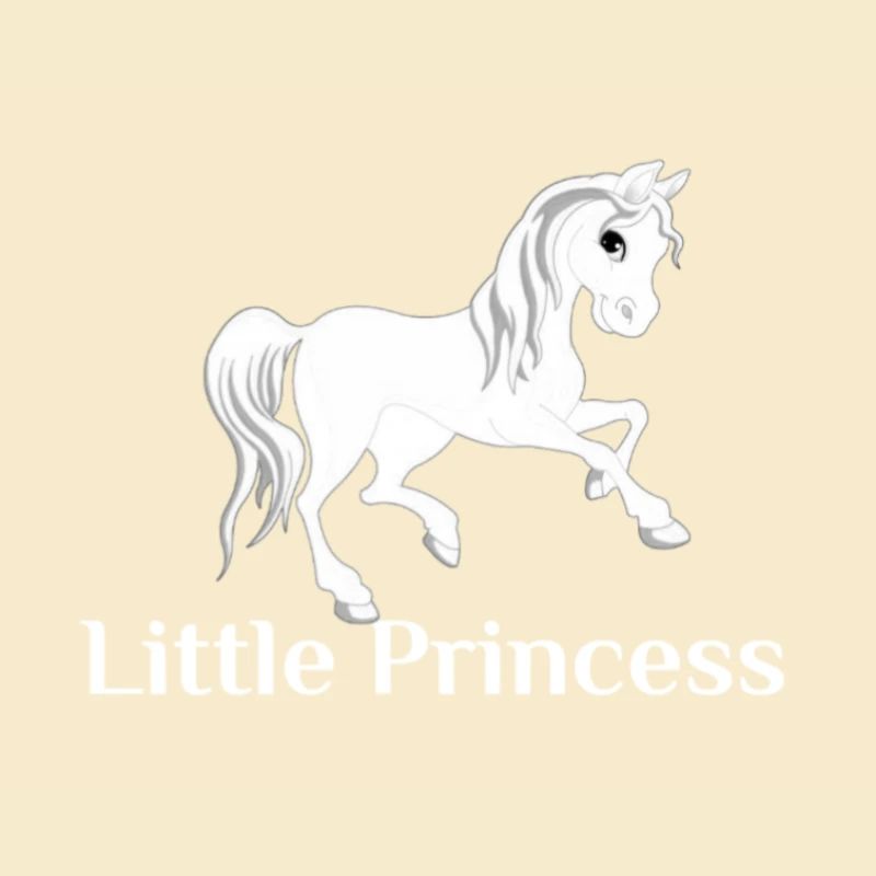 Motif du cheval de la petite princesse