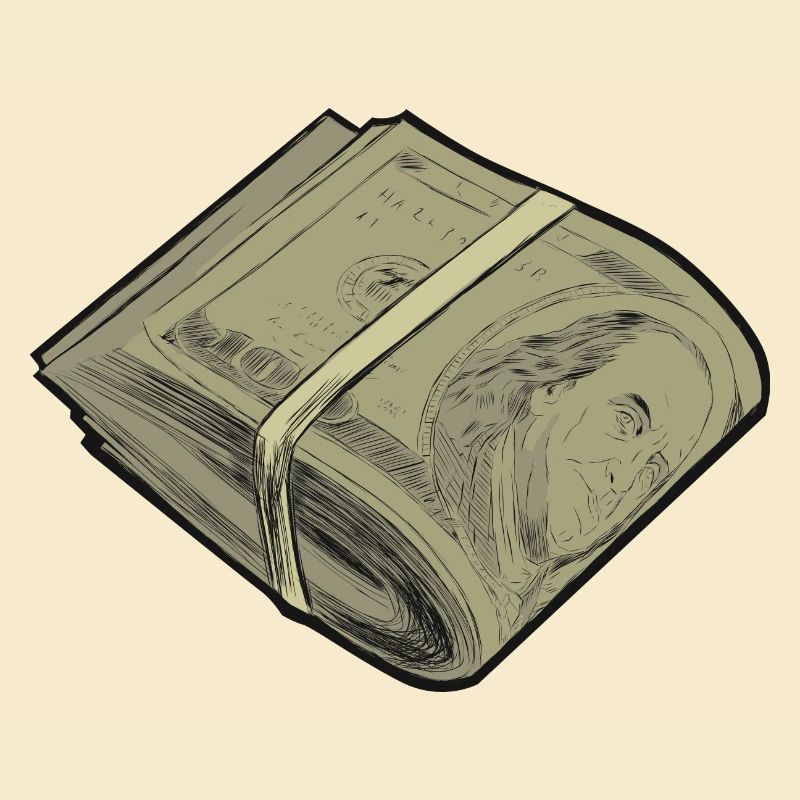 Conception de paquet de devises dollar roll