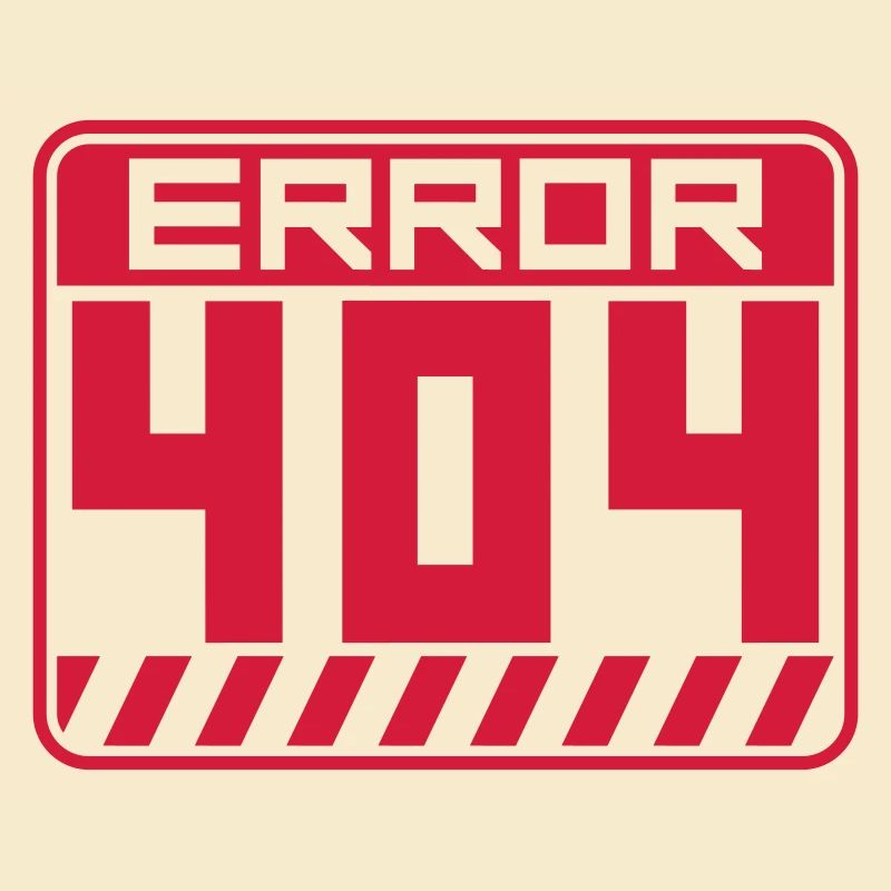 Schild Error 404 Warnung