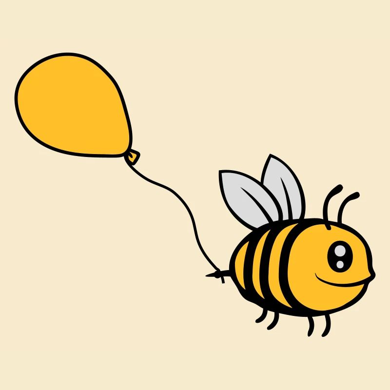 Glückliche Luftballon Biene Comic