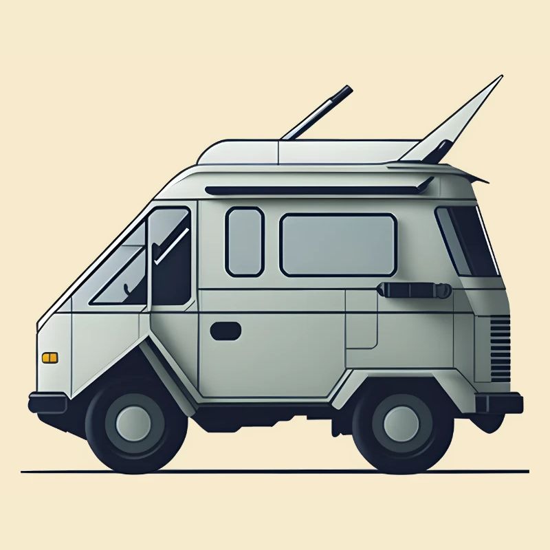 Einfacher Retro-Camper Van