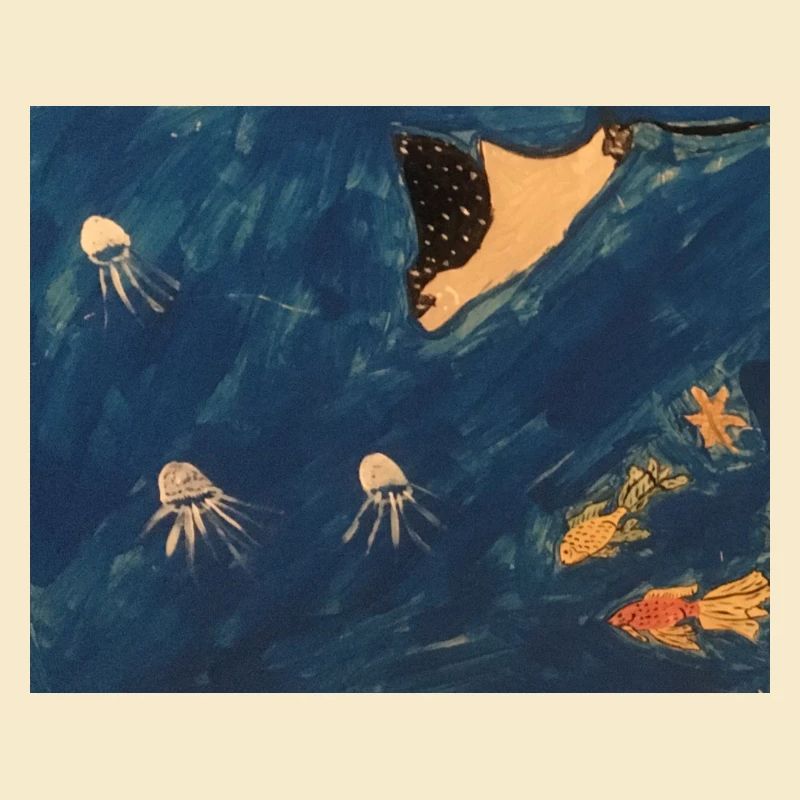 Rochen mit Fischen