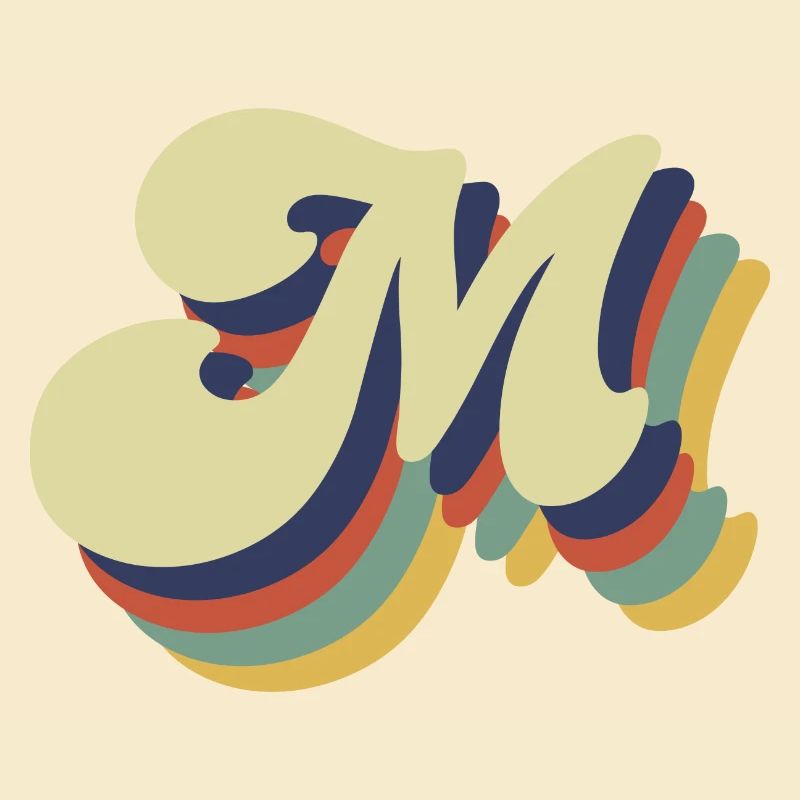 Retro M Buchstabe