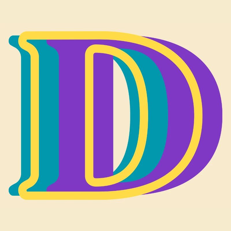 Mehrfarbiger Buchstabe d – originelle Geschenkidee