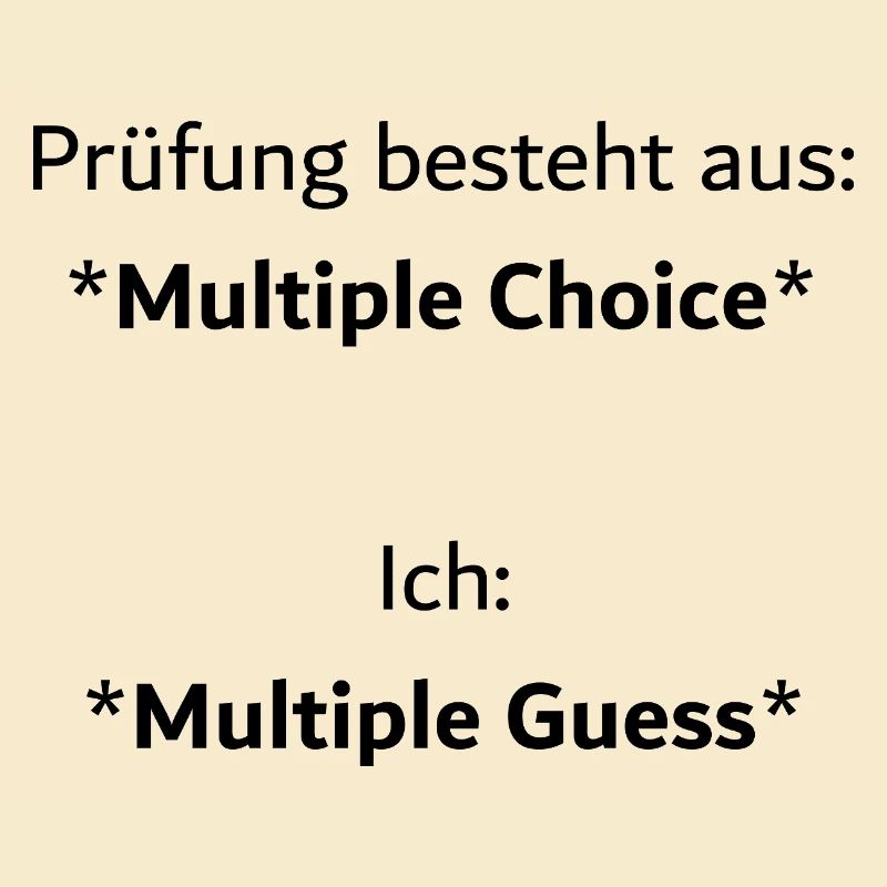 Unispruch "Multiple Choice" Geschenk, Studenten
