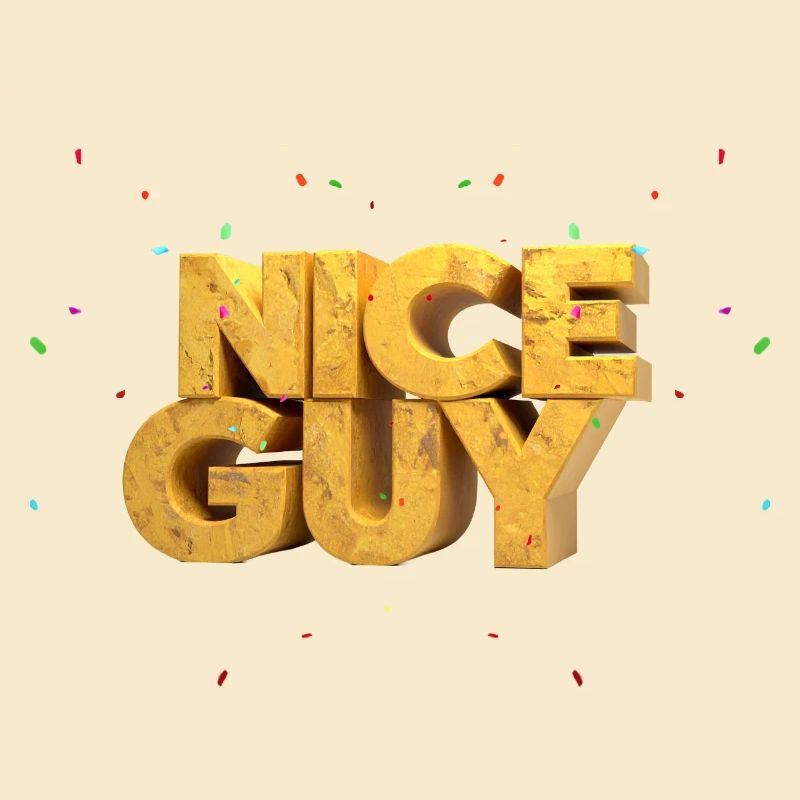 Nice Guy – Lettres monumentales en grès & Conf