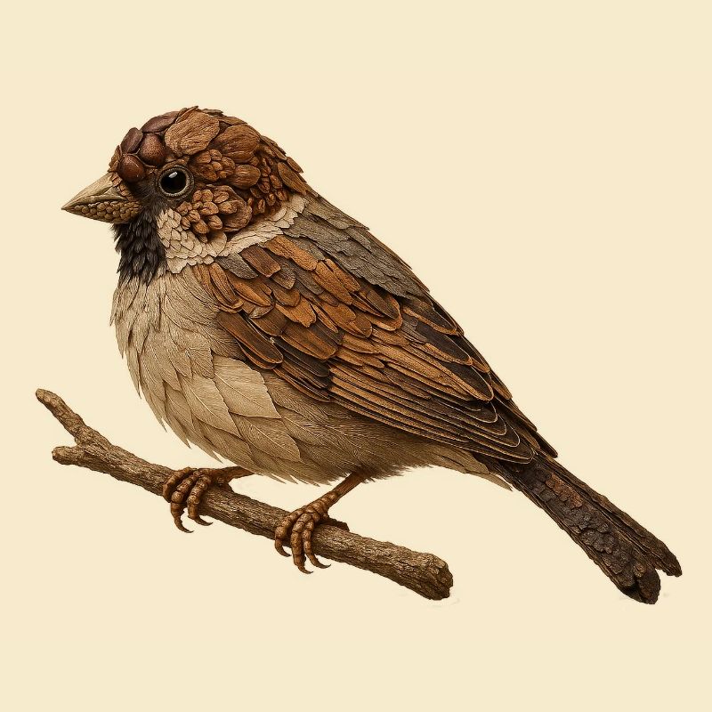 Moineau à l’aspect naturel