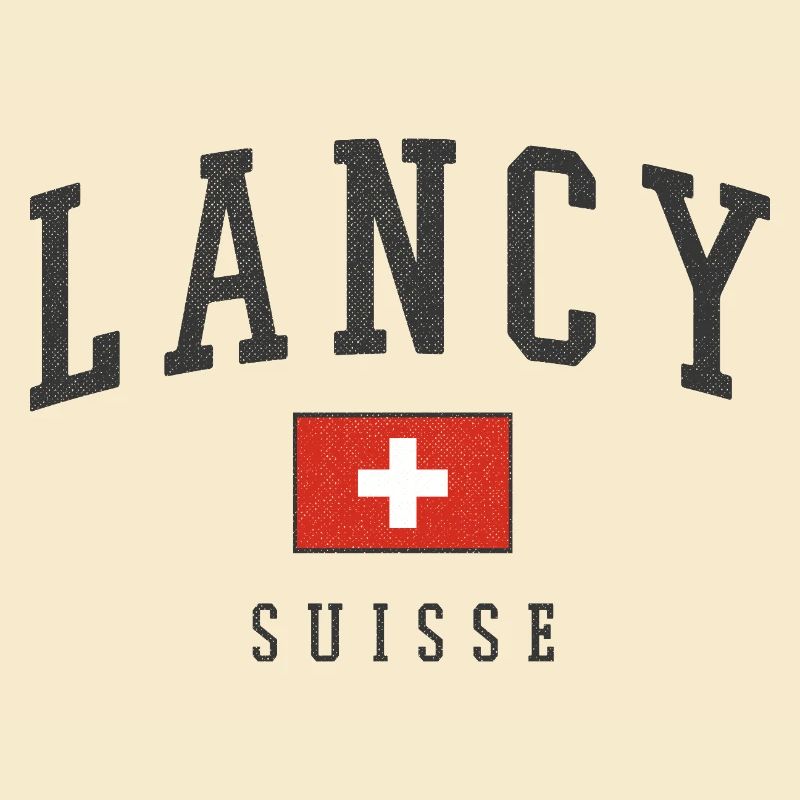 Lancy Suisse Typography Flag