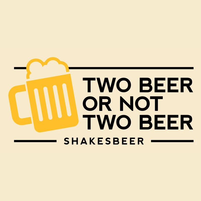 Zwei Bier oder nicht zwei Bier. Shakes-Bier!