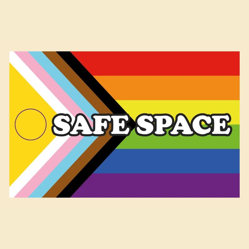 Inclusive Pride Progress Flag SICHERER RAUM