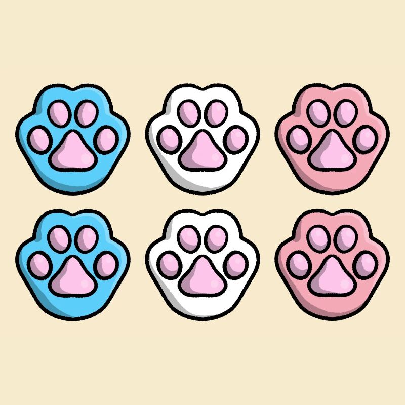 Mignon Chat Pat Trans Drapeau Drapeau LGBTQ Kawaii