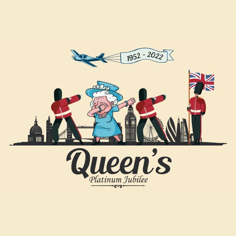 Dabbing British Queen Monarchy Platin-Jubiläum