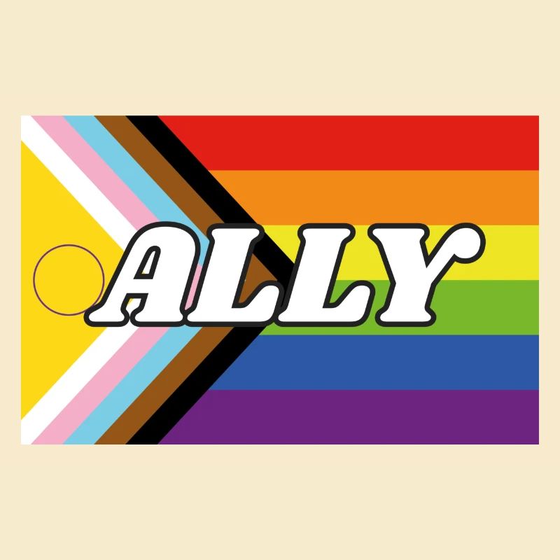 Drapeau de progrès Ally Inclusive Pride