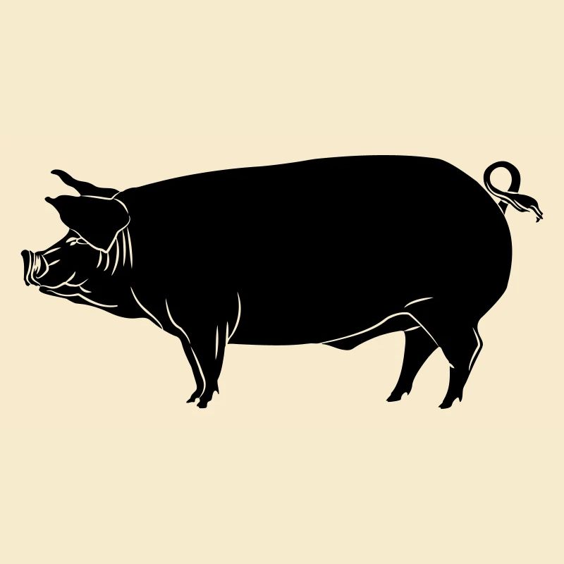 Pig shadow image logo