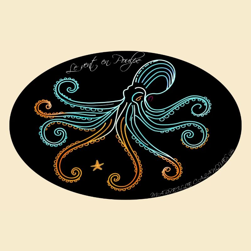 Stilisierte Wind-Oktopus-Illustration