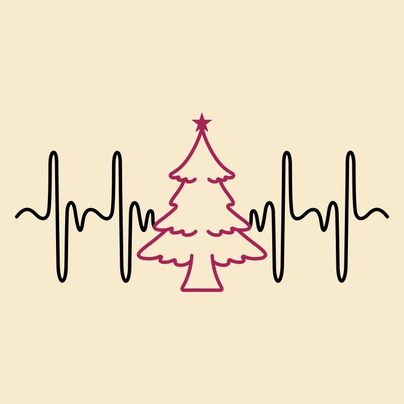 Sapin de Noël Heartbeat (couleurs modifiables)
