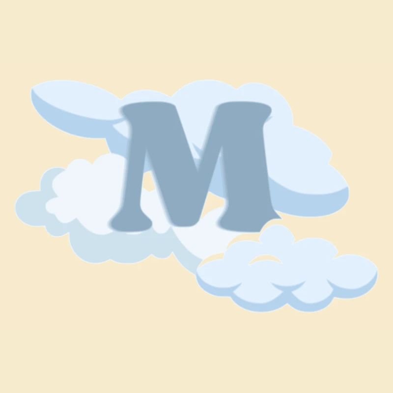 Blauer Buchstabe M
