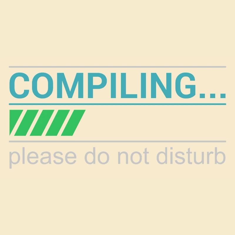 Funny Programmer T-Shirt - Compiling Please