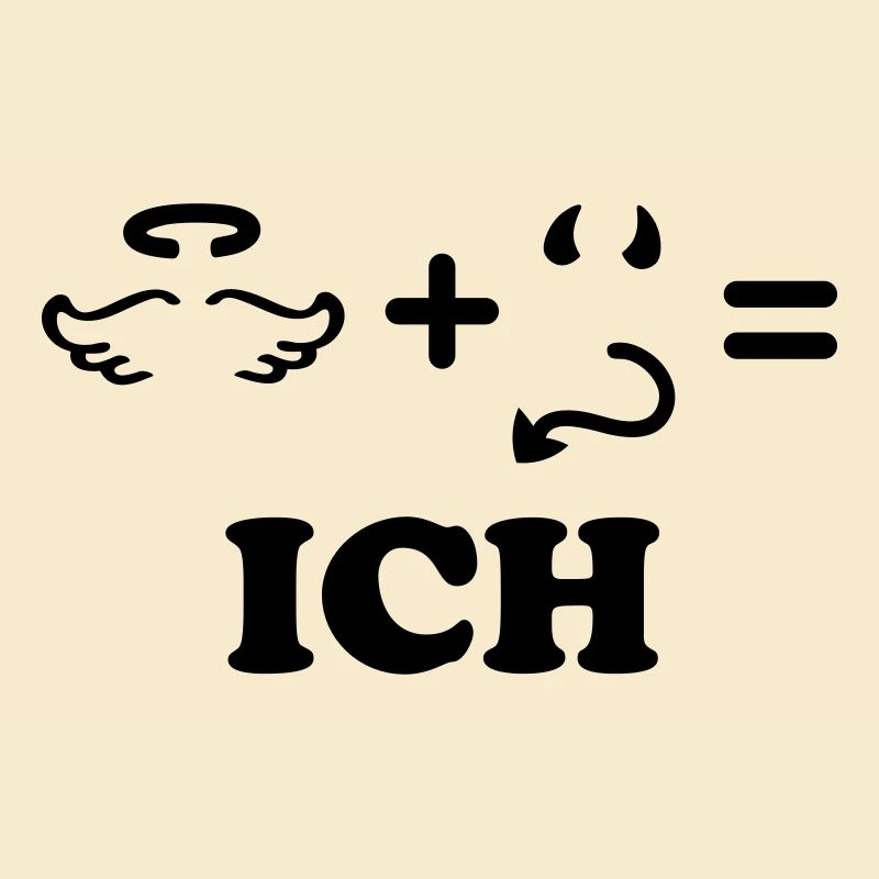 Engel + Teufel = ich - einfarbig