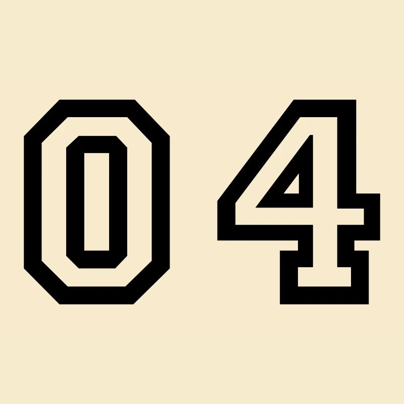 number - 04 - zero four