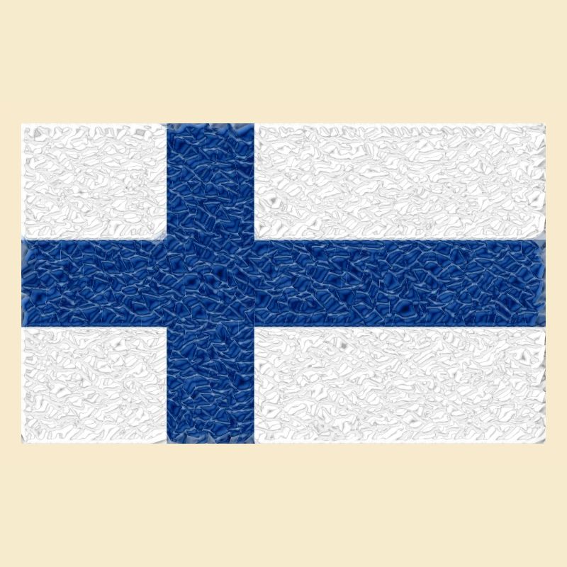 cristal drapeau Finlande