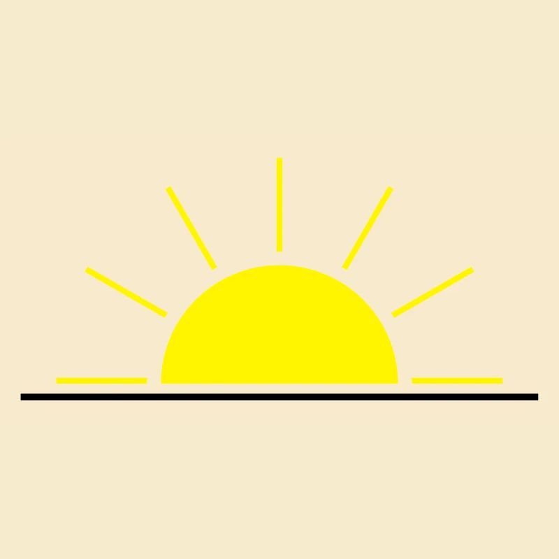 Sonnenaufgang oder Sonnenuntergang gelb