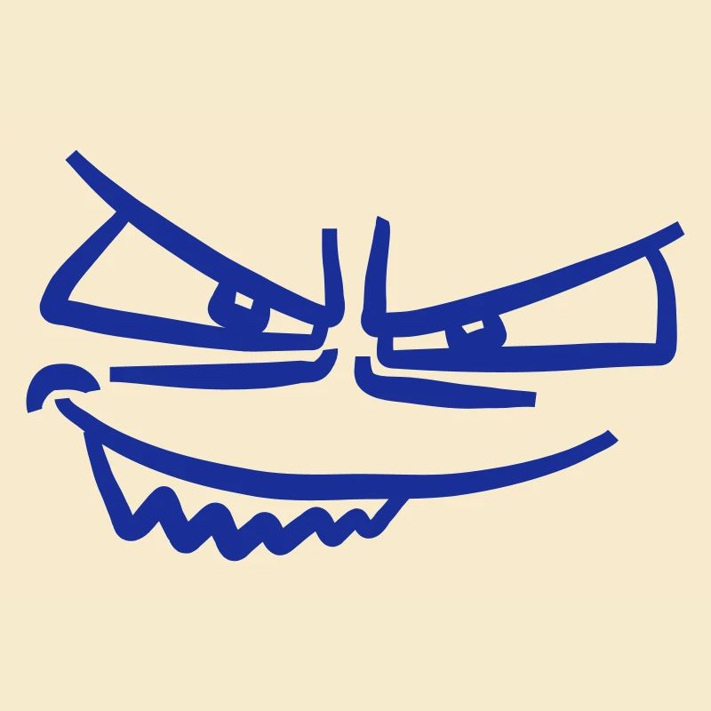 Cool evil Monster face