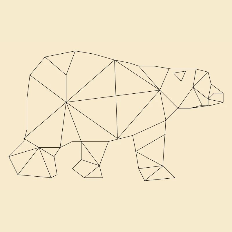 Low Poly Art - Eisbär