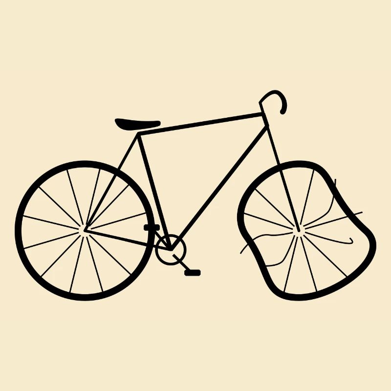 Fahrrad mit Achter - Crash