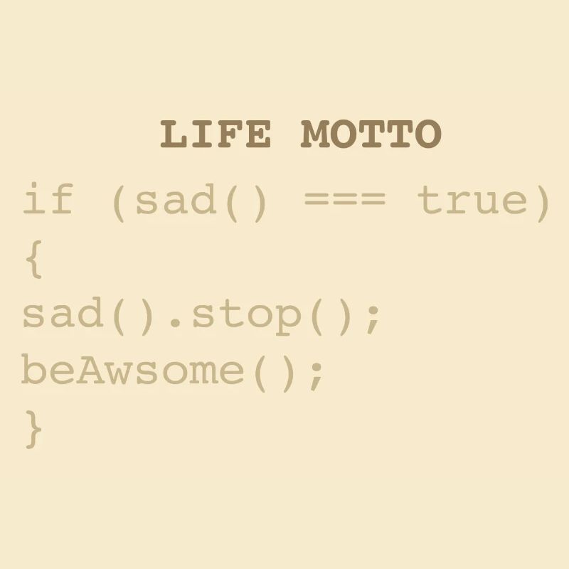 Developer IT Life Motto