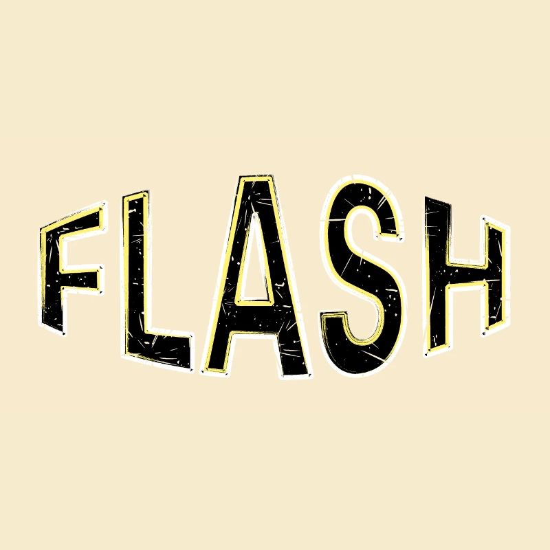 FLASH Label mit Blitzen