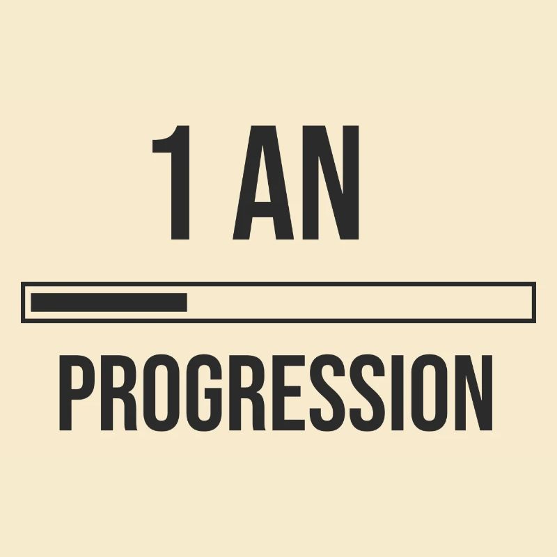 bar de progrès anniversaire un an 1 an bébé