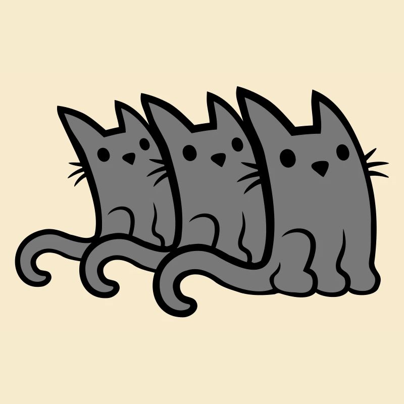 3 petits chats mignons