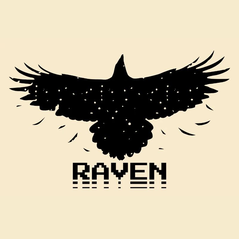 Raven Retro Pixel Style