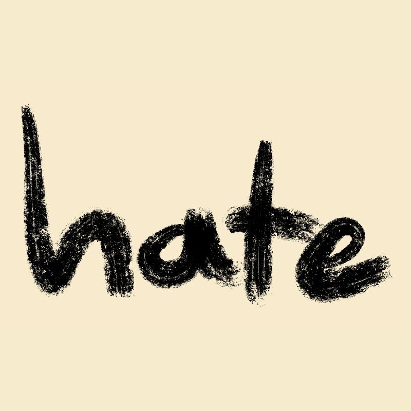 Hate Text Black