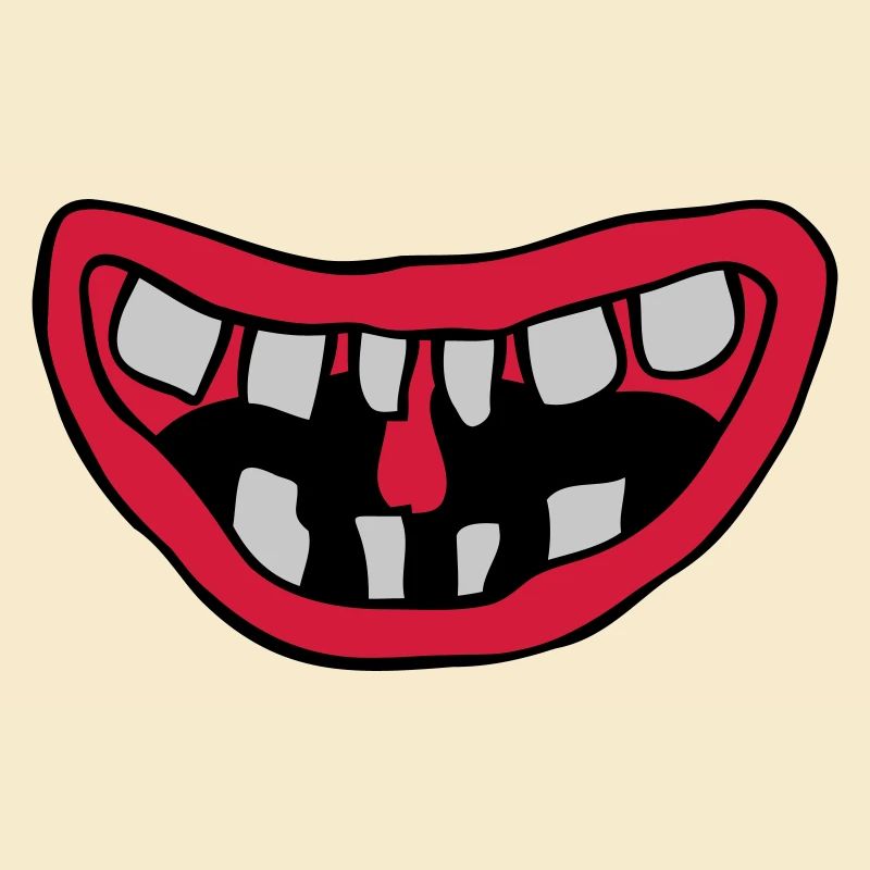 Conception de la bouche de monstre rieur
