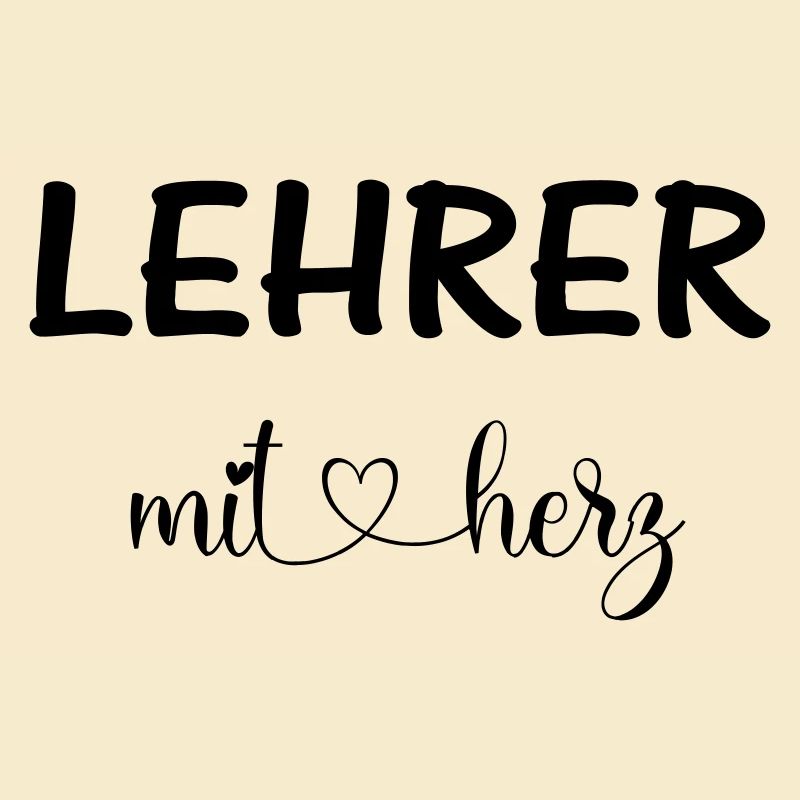 Lehrer mit Herz - personalisierbar