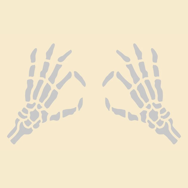 Eyes look through skeleton hole