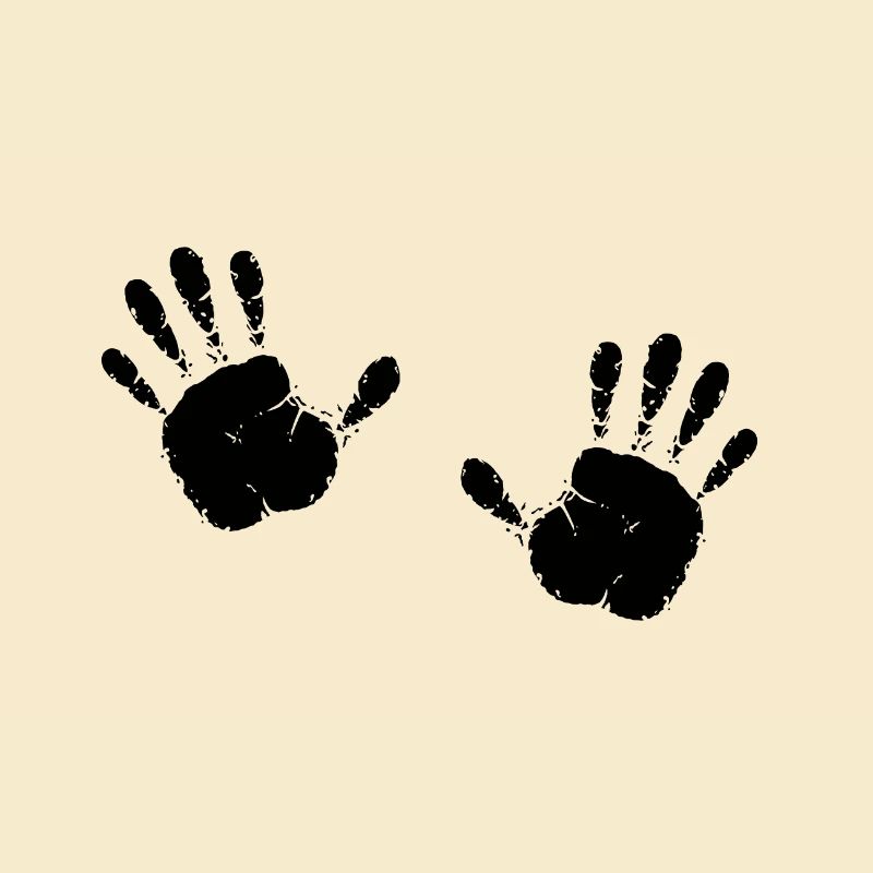 Schwarze Handabdrücke