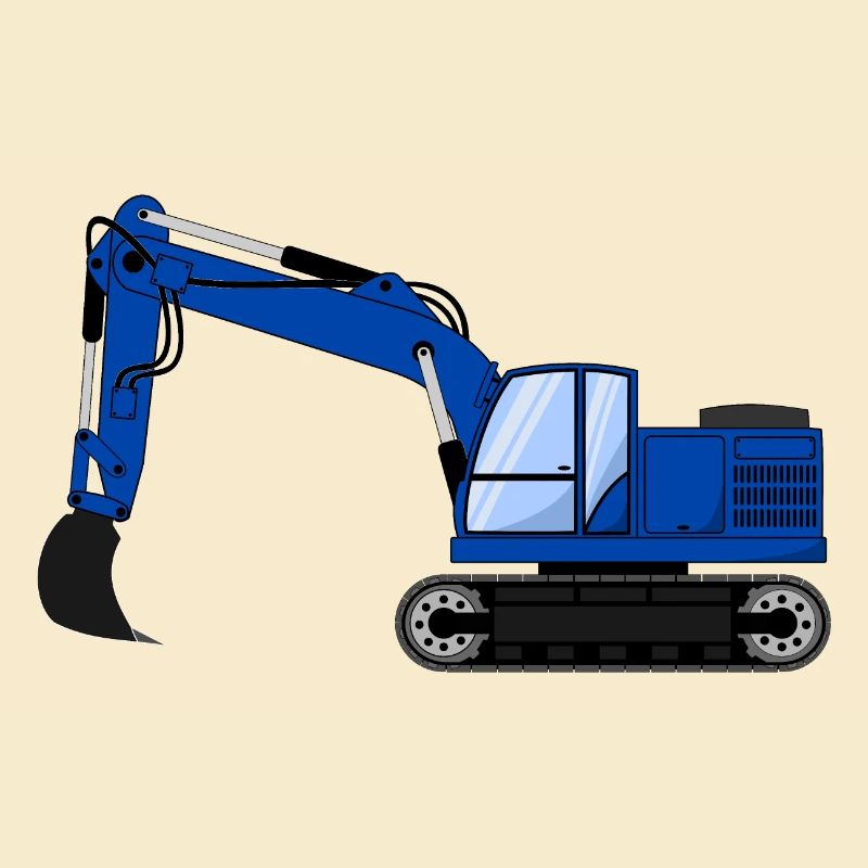 Bagger Baggerfahrzeug blau