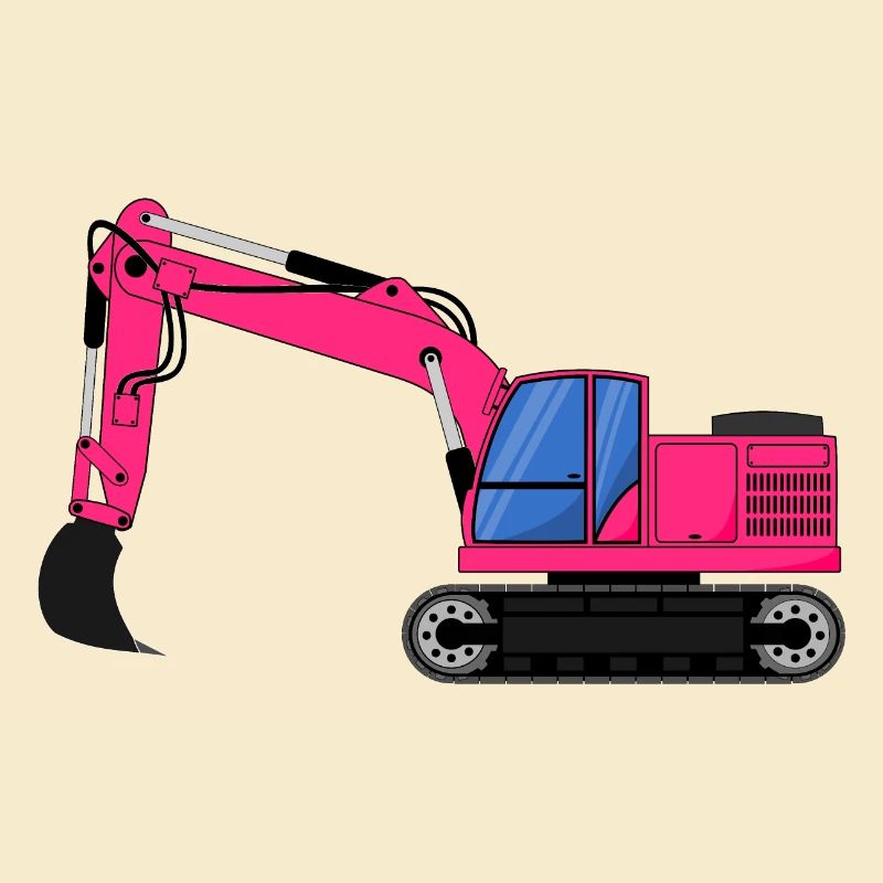 Bagger Baggerfahrzeug pink
