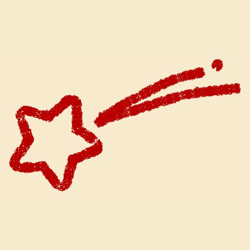 handgezeichnete Sternschnuppe