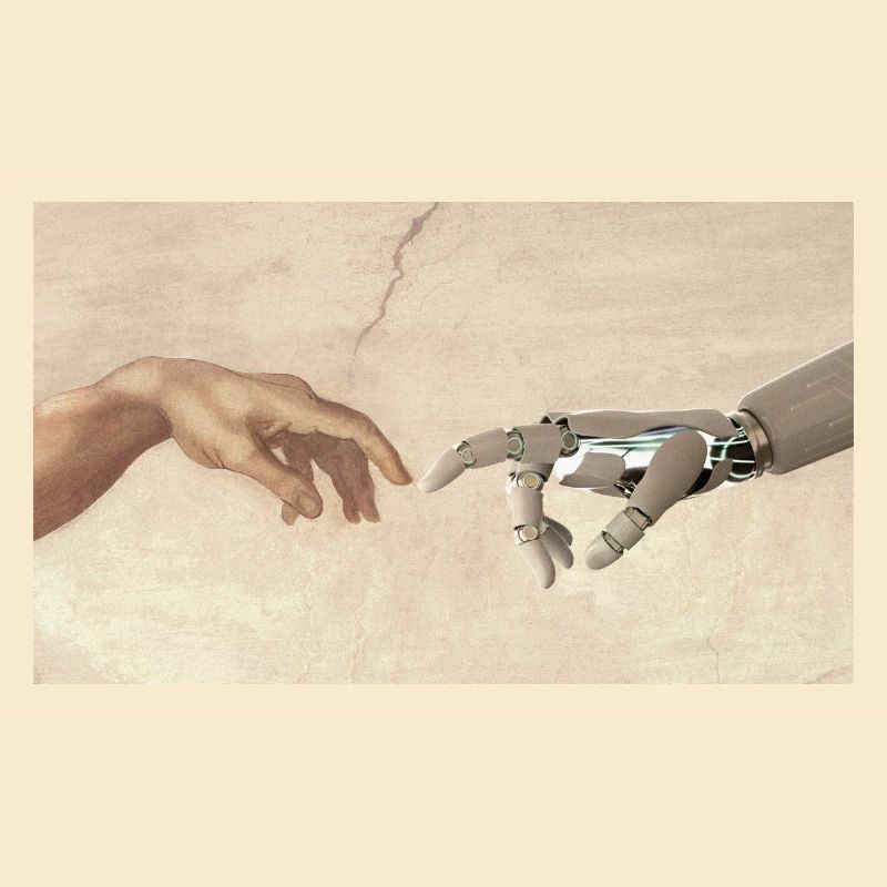 Hand des Roboters,