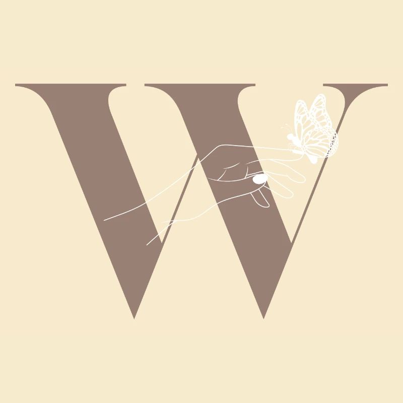 Letter W Magic Butterfly