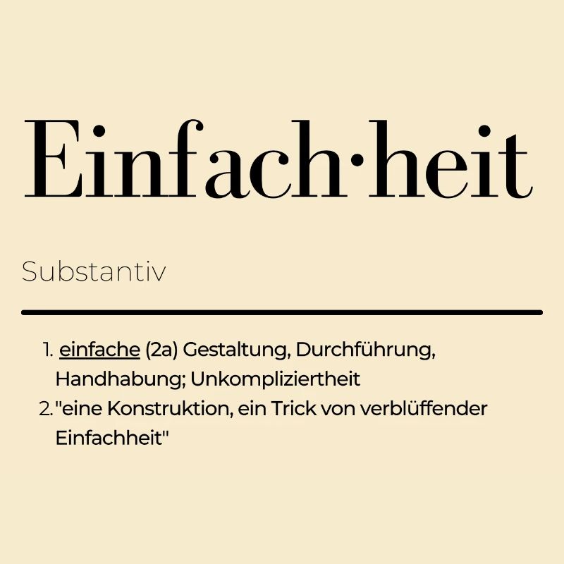 Einfachheit
