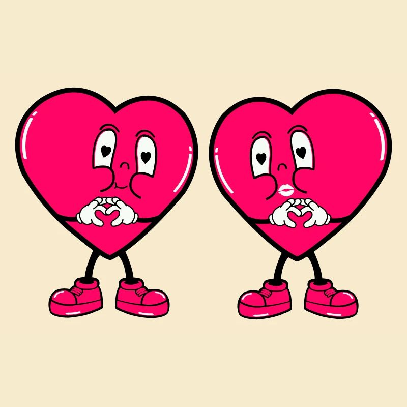 Amour des cœurs comiques