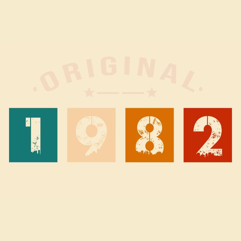 Original 1982 Vintage - Présent D’anniversaire 198