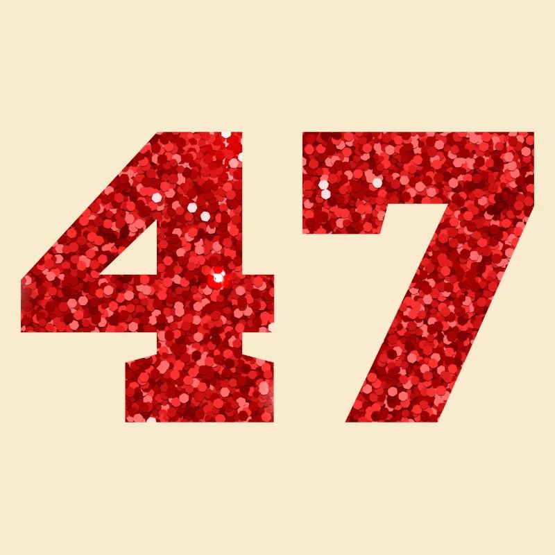 Nummer 47 Roter Glitzer - 47. Jahrestag