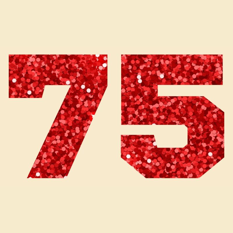75 Red Glitter - 75th Anniversary