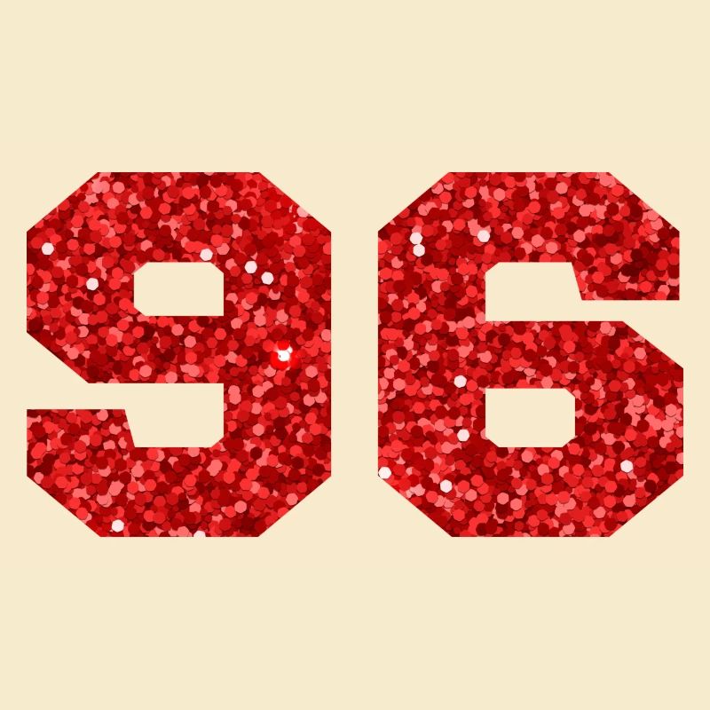 Nummer 96 Roter Glitzer - 96. Geburtstag
